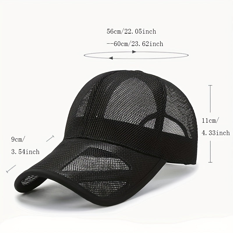 Mesh Hat Hollow Brim Baseball Cap Sun Hat Men's Peaked Cap