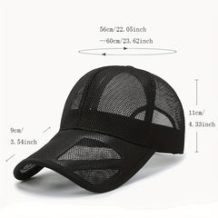 Mesh Hat Hollow Brim Baseball Cap Sun Hat Men's Peaked Cap