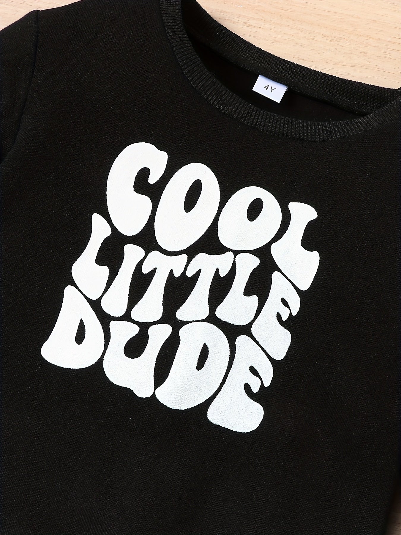 Toddler Kid's LITTLE DUDE Thermal Sweatshirt Long Sleeve Top