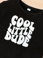 Toddler Kid's LITTLE DUDE Thermal Sweatshirt Long Sleeve Top