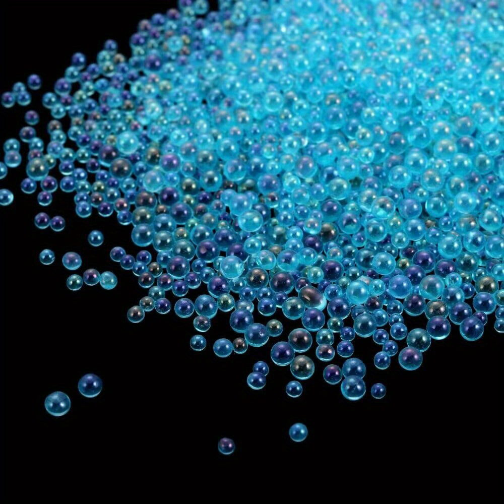 UV Glass Bubble Beads Pack 0.4-3mm Mixed Water Droplet Shape for DIY Jewelry