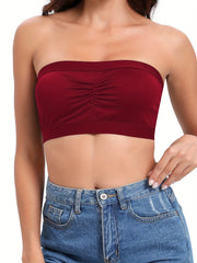 Strapless Bandeau Bra Comfy & Breathable Stretch Everyday Bra