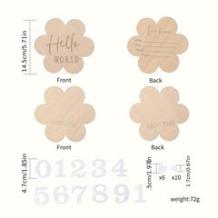Flower Birth Memorial Plaque Bath Gift 'S Birthday Photo Props