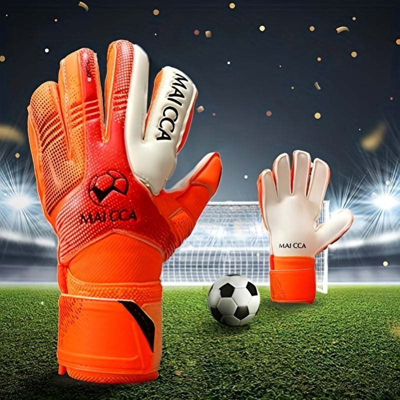 Pro Goalkeeper Gloves w/ Finger Protector & Bag for Soccer & Football