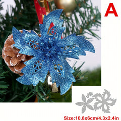 Christmas Floral Decorations Metal Cutting Dies Stencils Paper Art Embossing