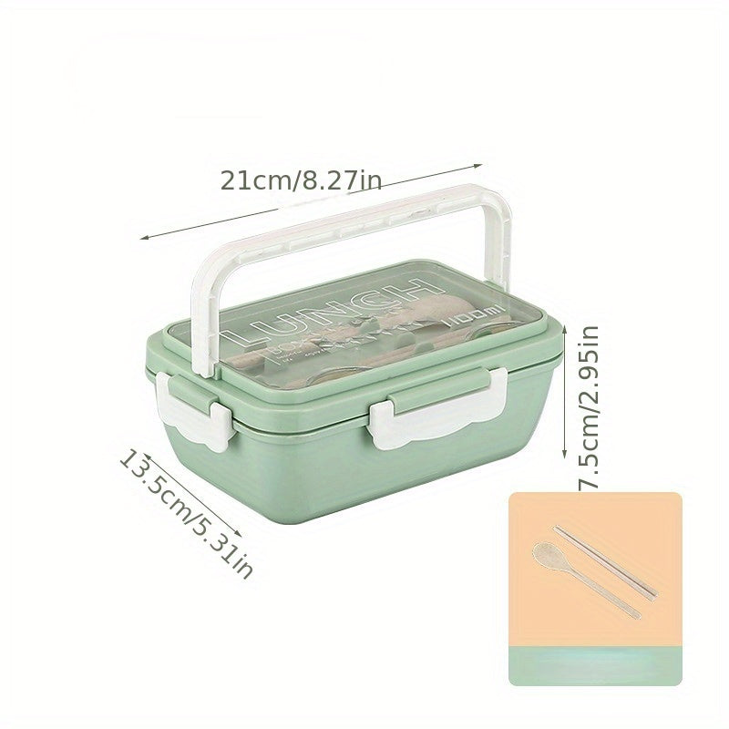 Portable 2 Layer Lunch Box with Spoon & Chopsticks