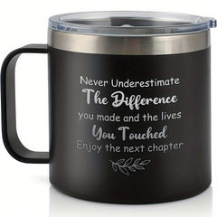 Stainless Steel Water Cup 414ml 14oz Leakproof Insulated Coffee Cup