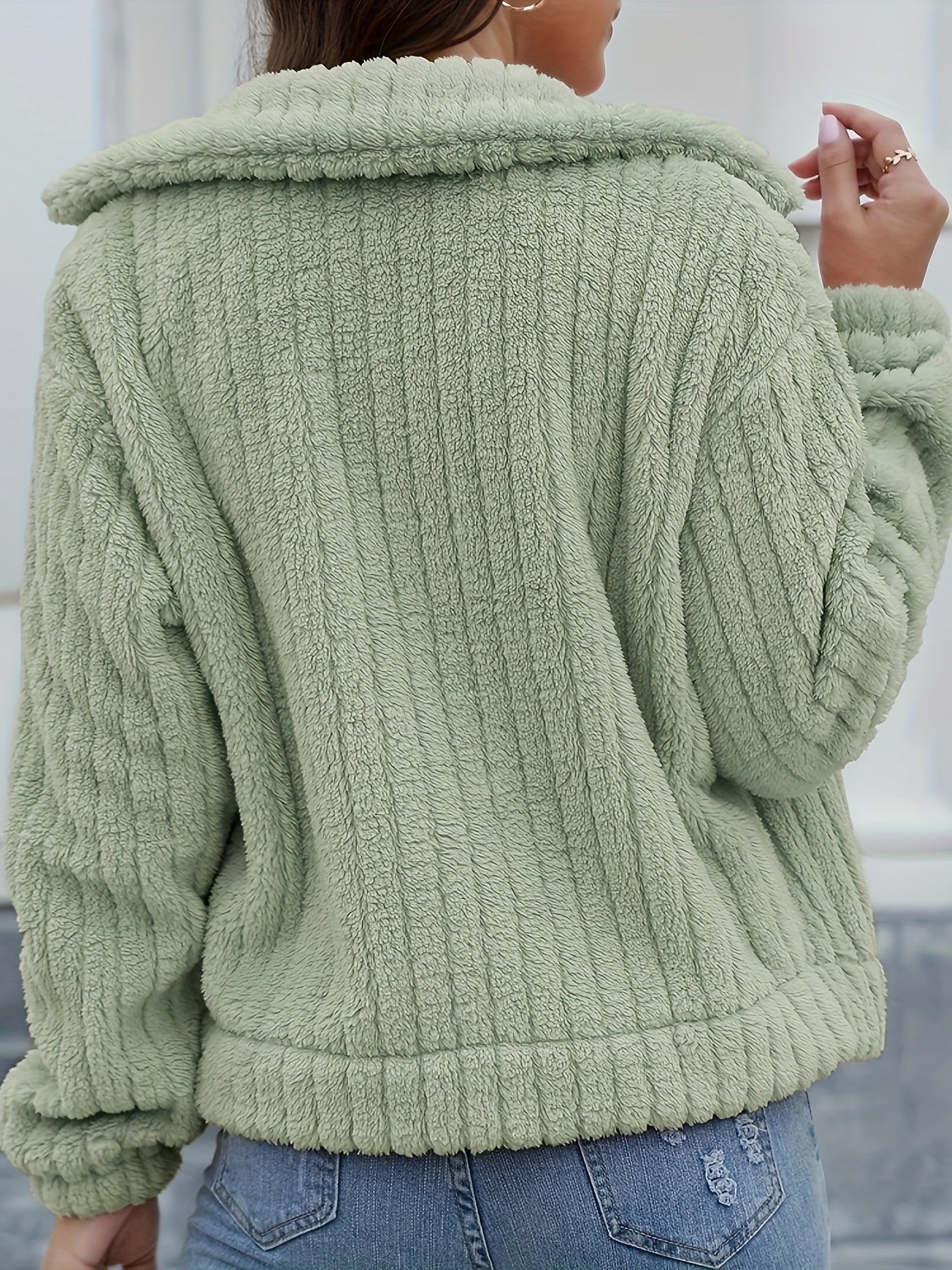 Women's Winter Thermal Coat Solid Long Sleeve Jacket Coat