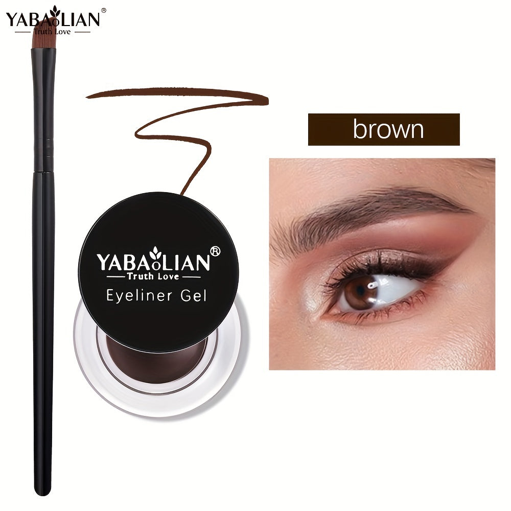 Waterproof Gel Eyeliner Cream with Brush - Smudge Proof