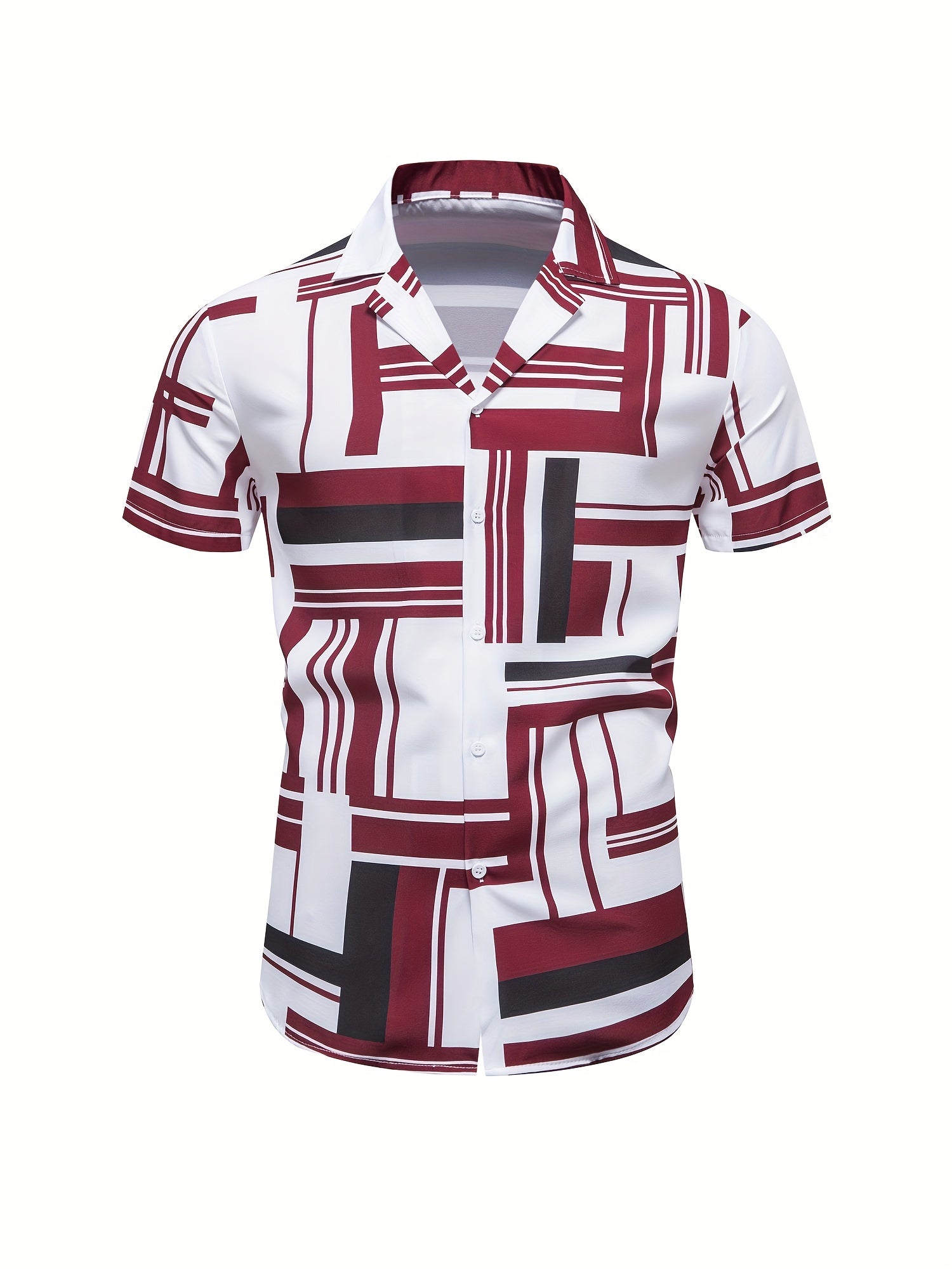 Men's Casual Lapel Short Sleeve Summer Shirt