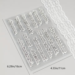 1pc Cute Transparent Stickers for DIY Scrapbooking