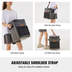 30-Can Portable Leakproof Cooler Bag for Camping and Beach