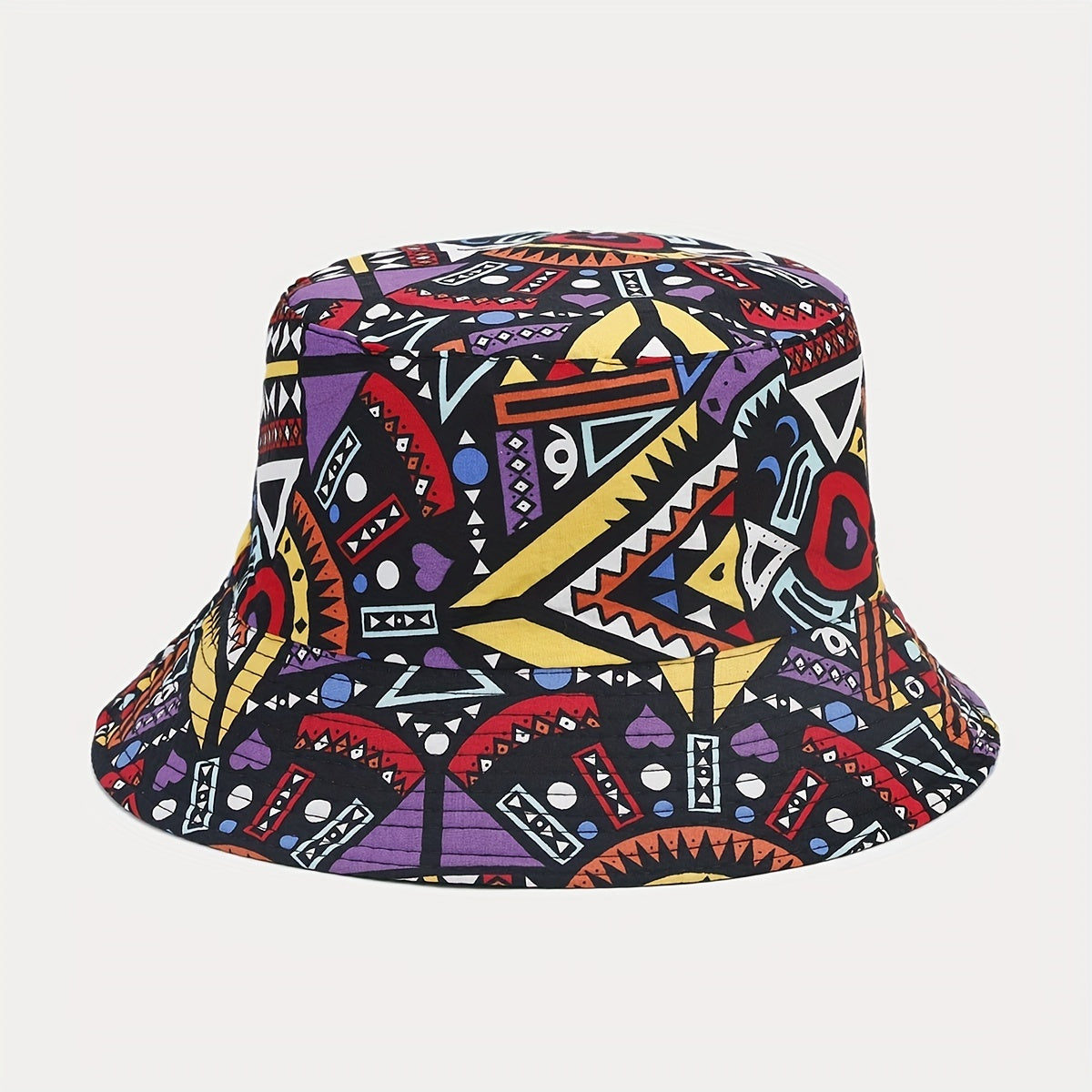 Boho Foldable Versatile Sunshade Bucket Hat With Printing