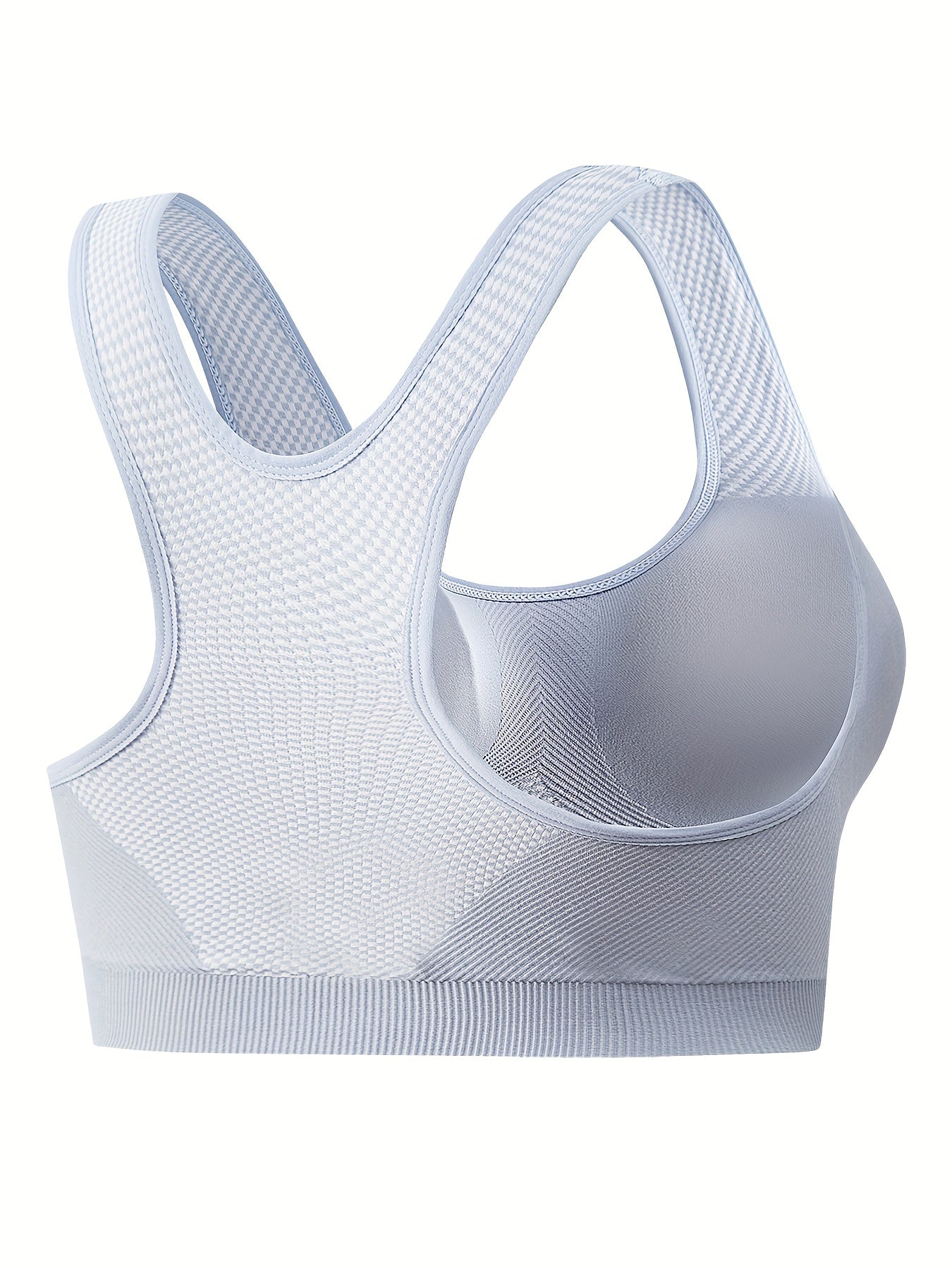 Women's Plus Seamless Racer Back Shockproof Padded Yoga Bra