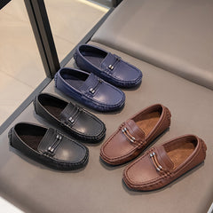 Boys Slip On Loafer Shoes Lightweight Non Slip Flat Shoes