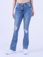 Casual Flared Leg Jeans for Women