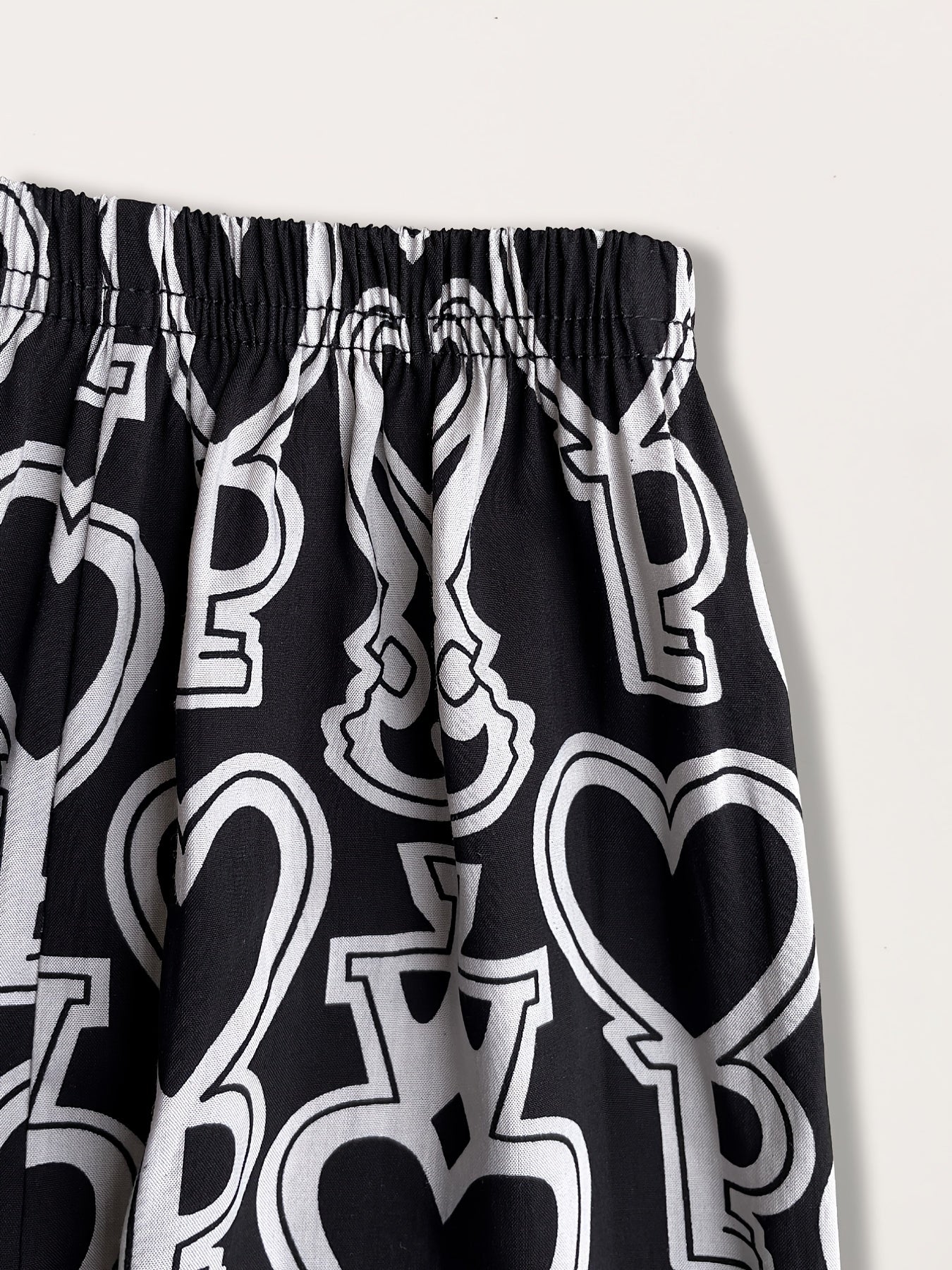 Girls Letter & Heart Graphic Sweatpants Elastic Waist Casual Sport Jogger Pants