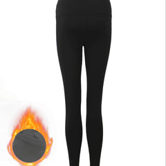 Fleece Liner Stretch Slim Fit Sporty Pants Running Trousers