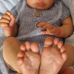 17in Reborn Baby Doll Sleeping Jude Soft Body with Visible Veins