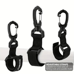 SAMSFX 6pcs Fishing Rod Holding Belts Boat Fishing Straps Clips