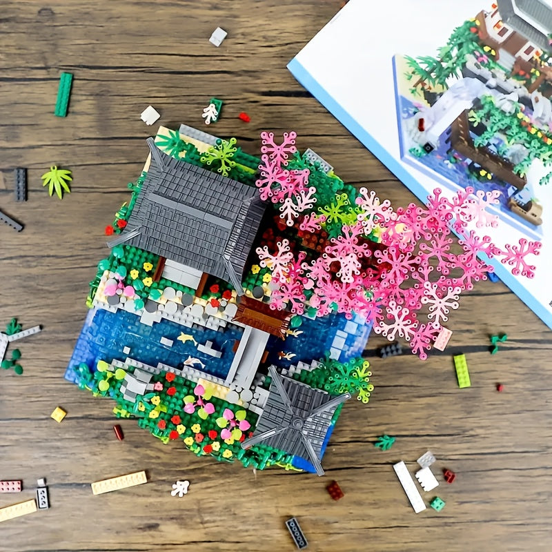 Mini Peach Blossom Pond Building Block Set - Chinese Architecture Model