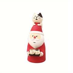 Cat Santa Claus Guitar Resin Ornament - Christmas Home Decoration