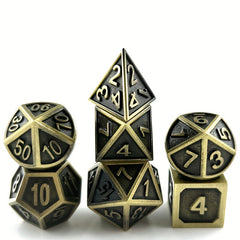 7pcs Metal Dice Polyhedron Set For Fun And Leisure