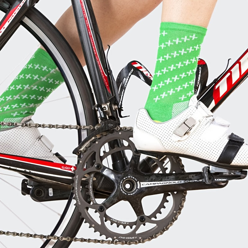 Men's Mid Calf Socks for Cycling Running Hiking