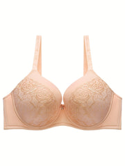 Floral Jacquard Lace High Stretch Supportive Bra
