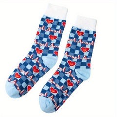 Cherry Print Socks Mid Tube Women's Stockings