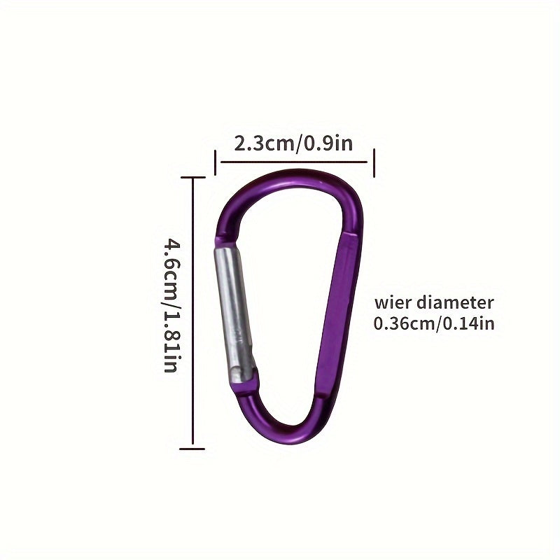 4pcs D-shaped Flattened Mountaineering Buckles