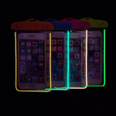 Glow in the Dark Waterproof Phone Pouch for Swimming Universal Dry Bag