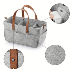 Felt Baby Organizer Basket Diaper Bag Nappy Changing Bag Kids Storage Carrier