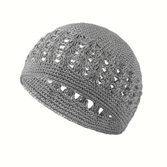 4pcs Hollow Out Knitted Beanie Unisex Skull Cap Elastic Knit Hat