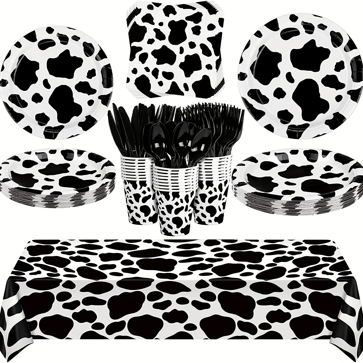 Cow Print Birthday Party Napkins For Farm Theme Parties