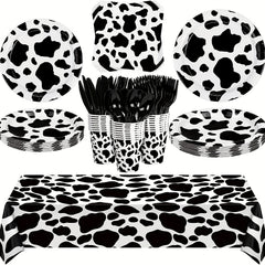 Cow Print Birthday Party Napkins For Farm Theme Parties