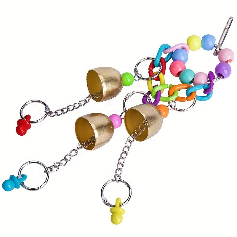 Colorful Parrot Hammock Bell Toys for Small Birds