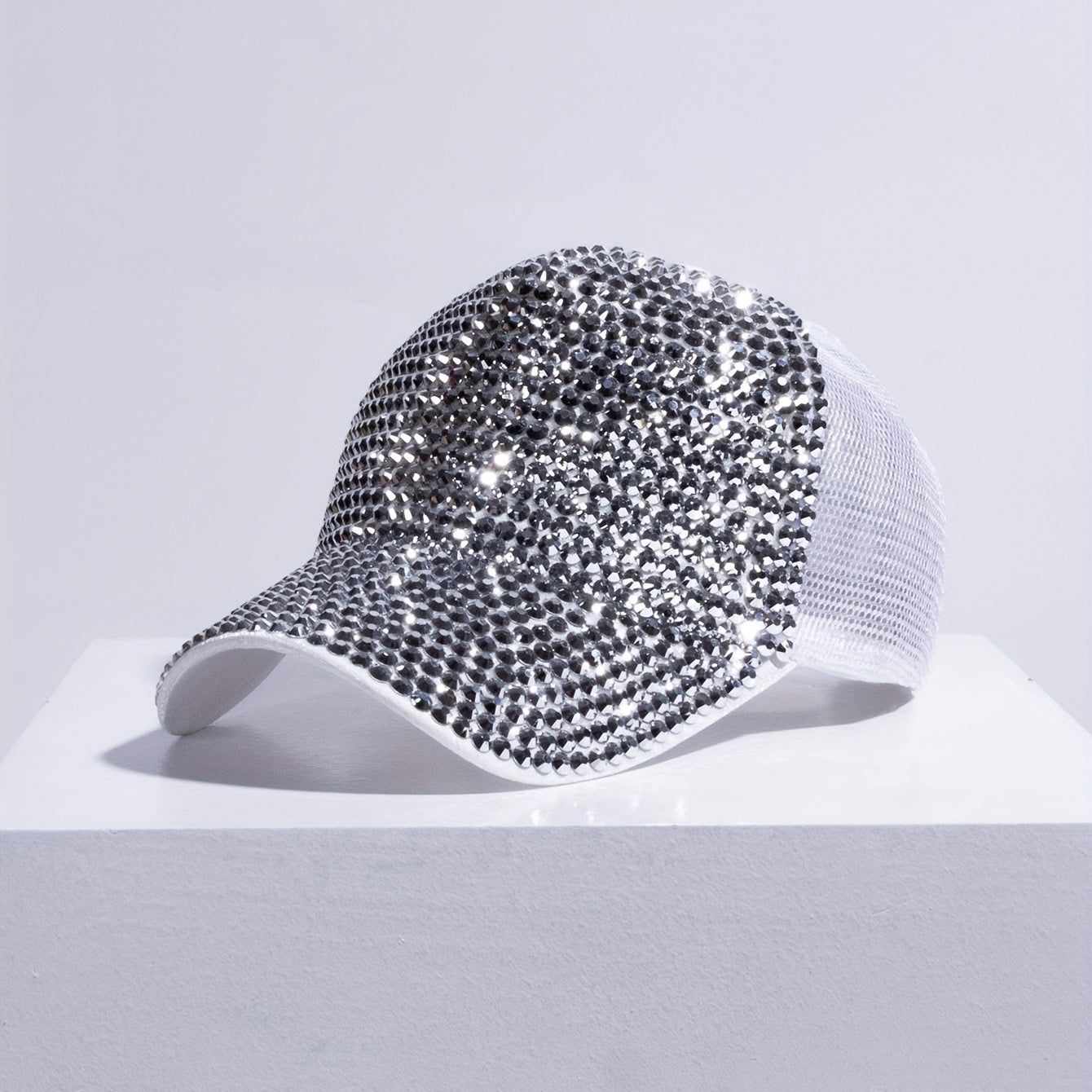 Rhinestone Mesh Trucker Hat Sparkly Baseball Cap