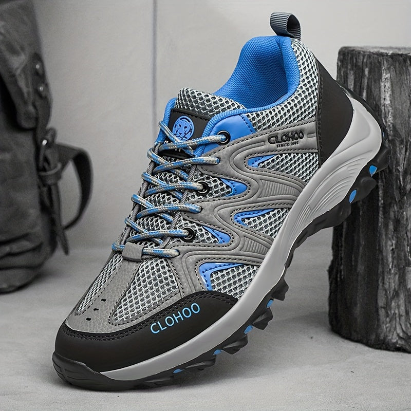 CLHOO Hiking Boots Men's Non Slip Lace Up Shoes