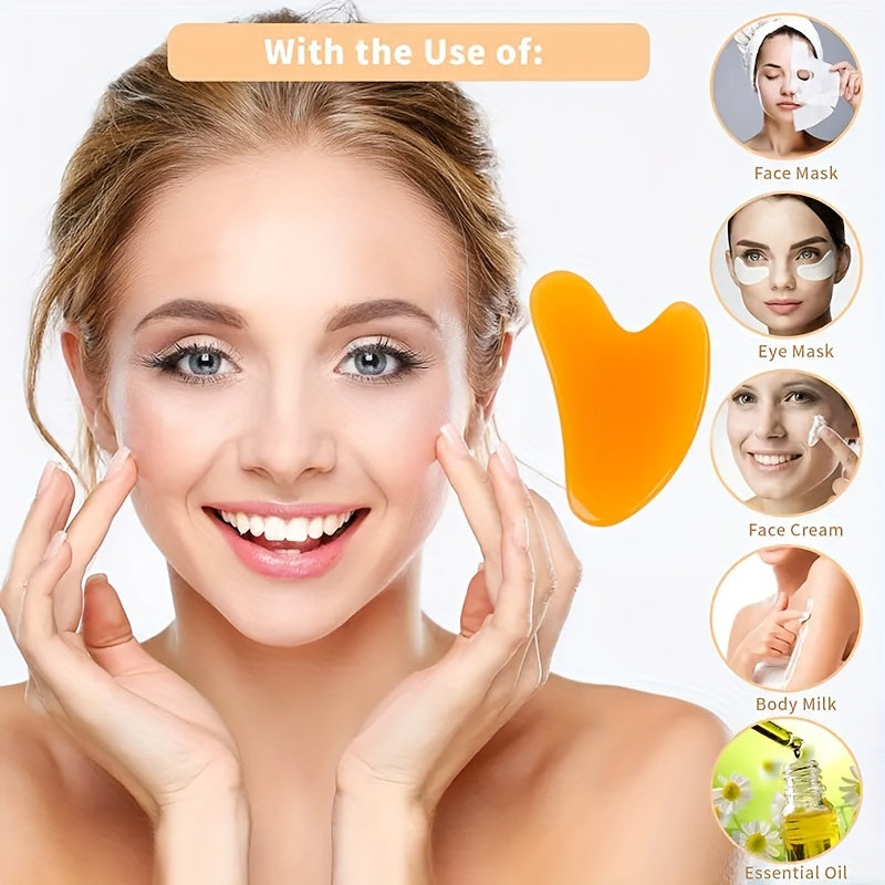 Guasha Scraping Massage Scraper Face Massager Acupuncture Resin GuaSha Board