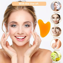 Guasha Scraping Massage Scraper Face Massager Acupuncture Resin GuaSha Board