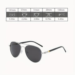 Men's Polarized Anti Light Sunglasses Vintage Metal Spring Legs