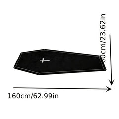1pc Cross Pattern Gothic Halloween Bedside Blanket Carpet