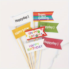 14pcs Smiling Bears Flags Cake Decoration Birthday Party Decor