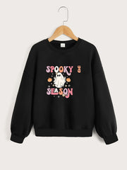 Girls' Halloween Sweatshirt Long Sleeve Pullover