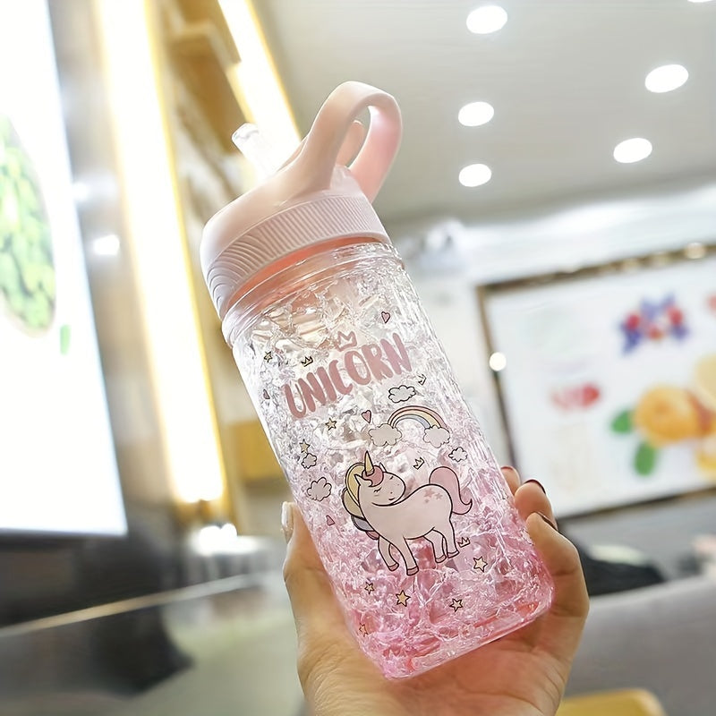 400ml Cartoon Plastic Water Cup - Outdoor Sports Travel Fitness