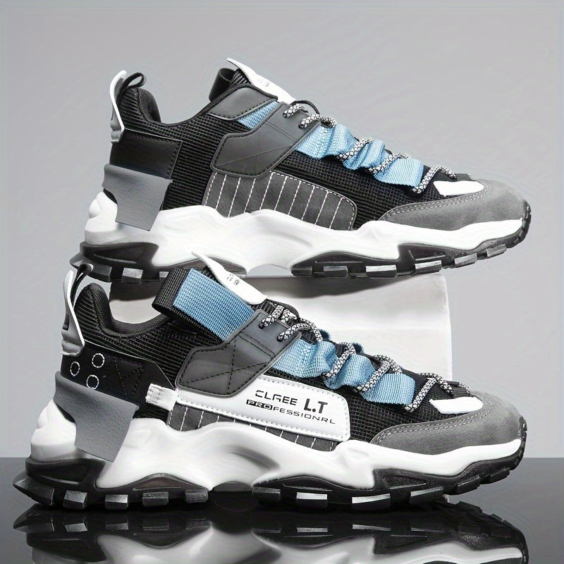 Men's Chunky Shoes Non Slip Lace Up Soft Sole Sneakers
