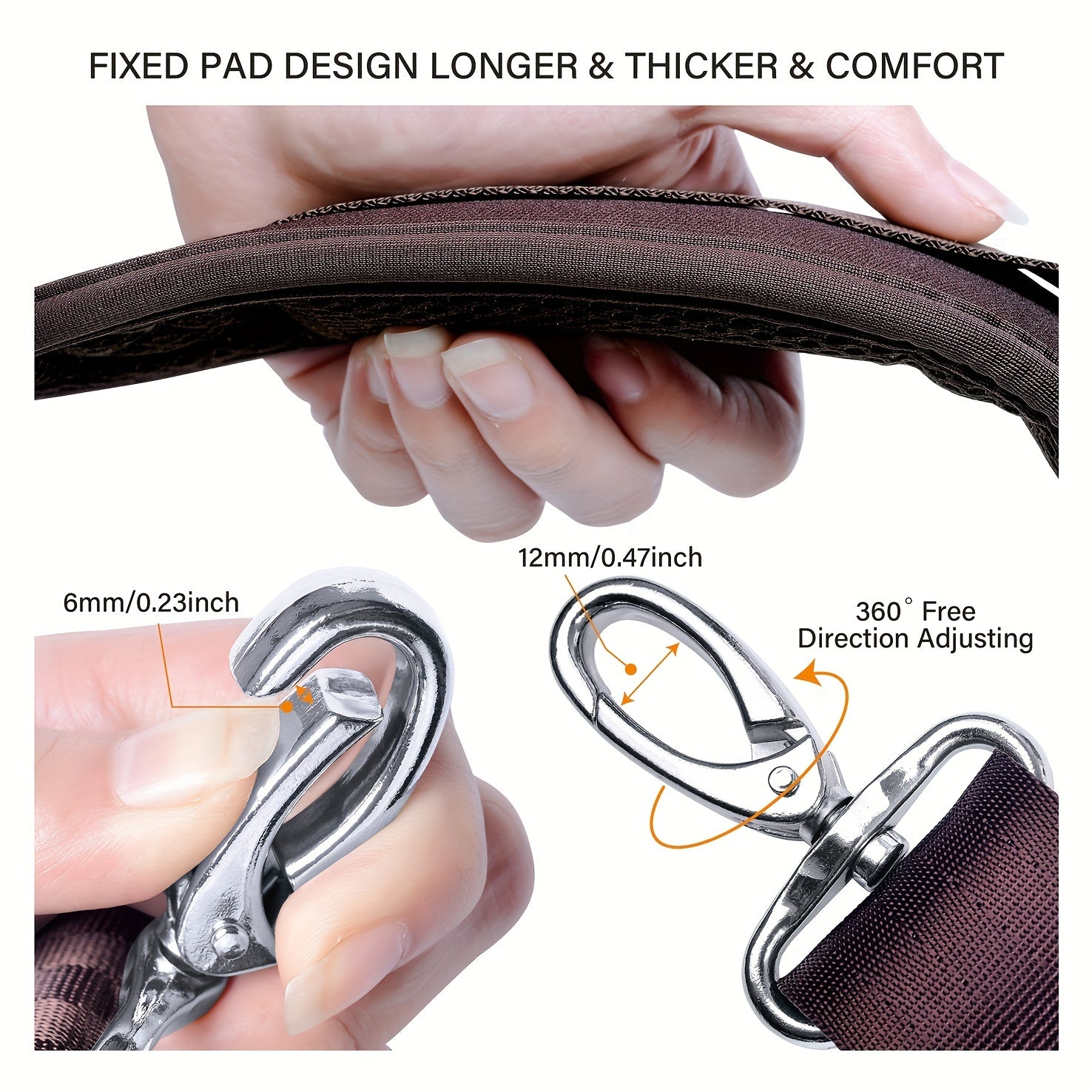 86 cm Bag Shoulder Straps Non-Slip Pad Dual End Adjustable Strap Replacement