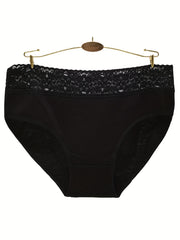 6pcs Lace Briefs Mid Rise Intimates Panties Women's Lingerie