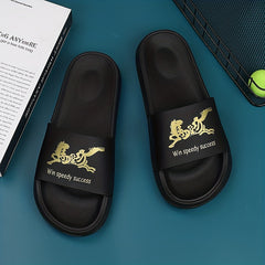 Men's Non Slip Slides Lightweight Open Toe Quick Dry Slippers
